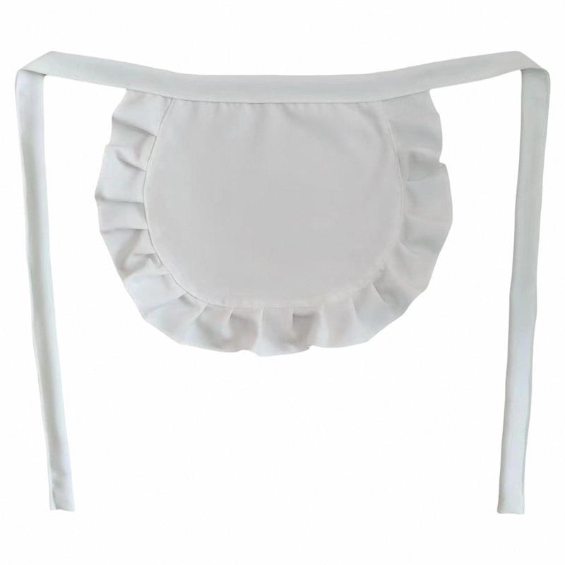 1pc, role play waist apron tights costume, kitchen party gift, solid color lace apron, waiter, couple dress up gift