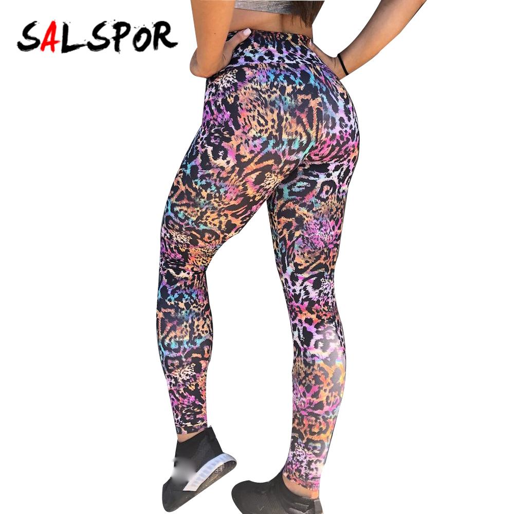 

Женские эластичные спортивные быстросохнущие леггинсы для йоги с леопардовым принтом, поднимающие бедра, для фитнеса и высокой талией