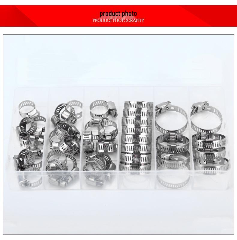 304 Stainless Steel Hose Clamp Set - Durable Pipe Clips