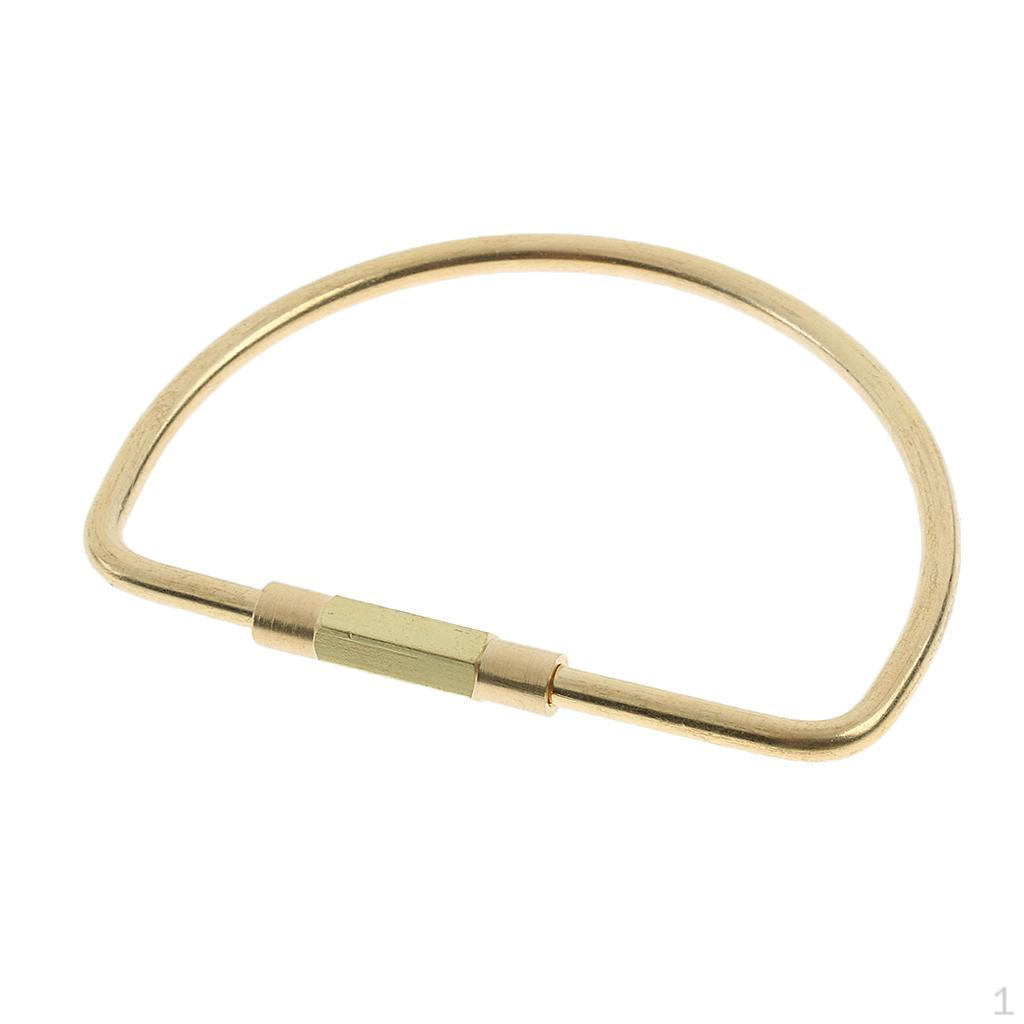 Sturdy Brass Keychain Oval / D A Shape