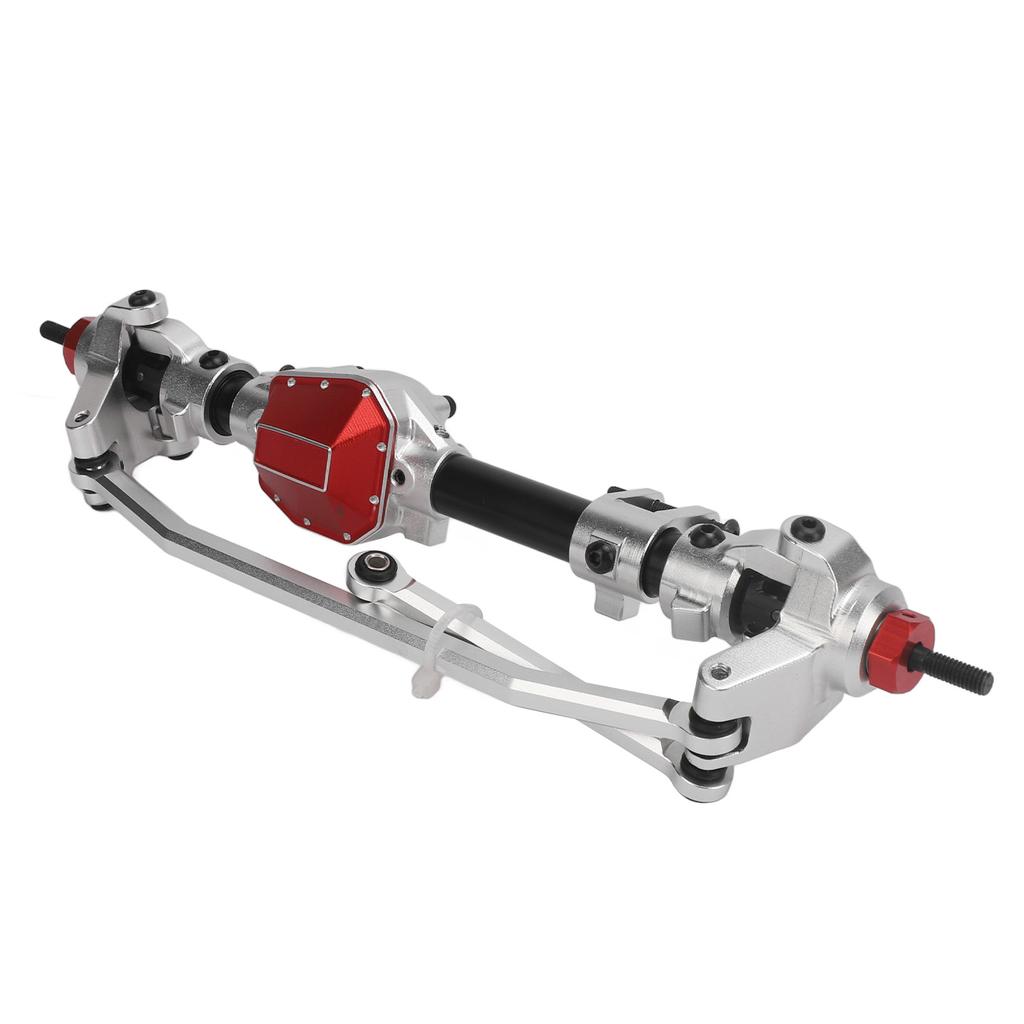 RC Front Axle Assembly Aluminum Stainless Steel Front Portal Axle Assembly with 27T 8T Internal Mounting Gear Rod Mount