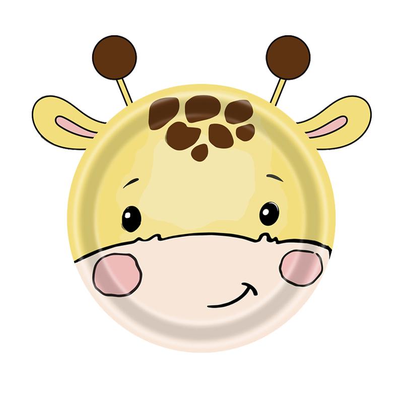 10pcs Farm Animals Party Paper Plates Cow Sheep Duck Chick  Disposable Plate Kids Children Birthday Tableware Parties Supply