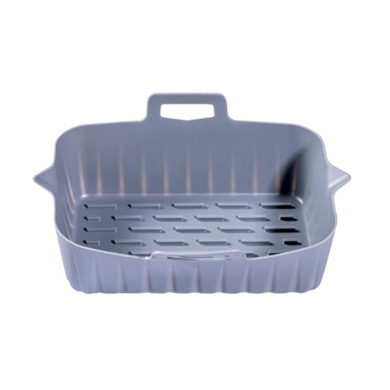Rectangular Air Fryer Pad NonStick Silicone Mat Reusable Air Fryer Accessories Silicone Material 4 Colors for Air Fryer