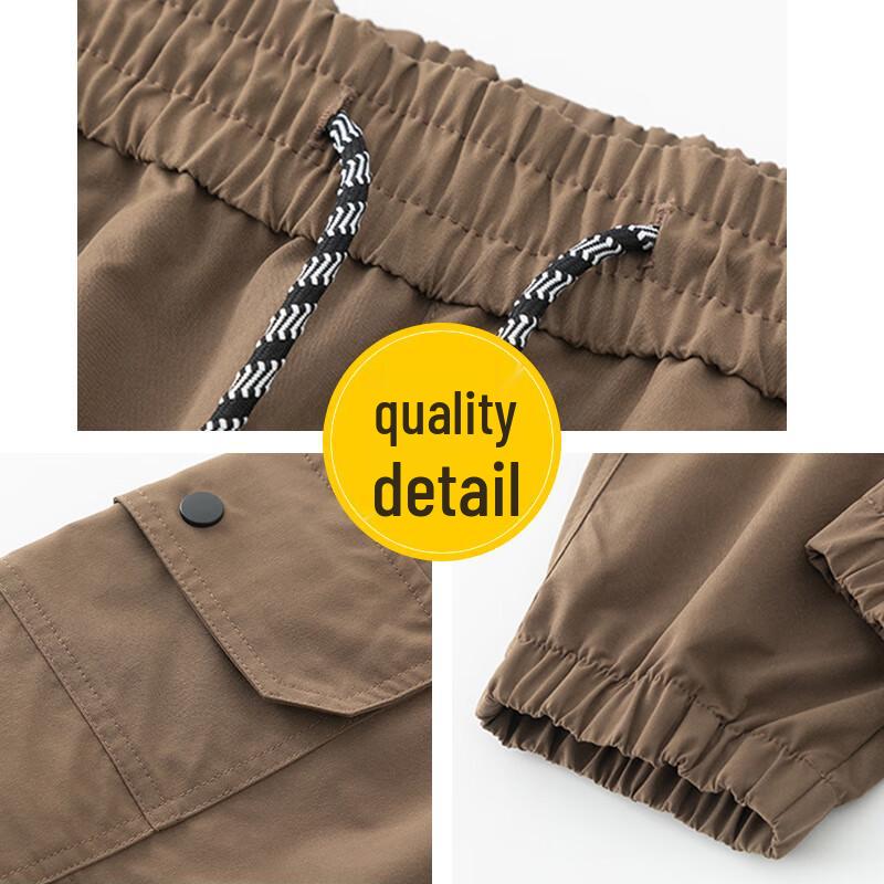 Eastern Camel Men's Loose Cuffed Casual Cargo Pants