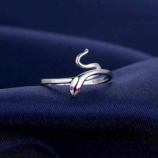 Modischer Schlangenform-Öffnungs-Fingerring, verstellbar, für Damen, Schmuck, Party-Geschenk
