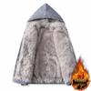 Men's Solid Color Hooded Knitwear Jacket with Fur Lining for Fall/Winter