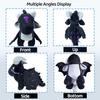 Wings of Fire Toys Dragon Plush Toy Soft Stuffed Animal Cool Black Dragon Decor Merch Special Gift for Kids Boys Girls Age