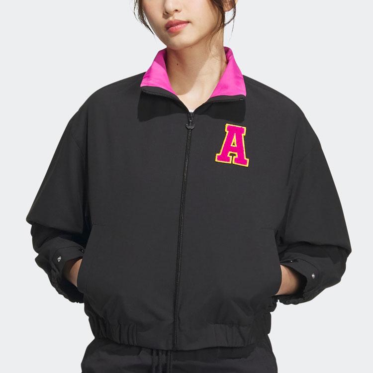 Adidas Originals Trefoil Anti-University Jacket With Logo Embroidery And Print Women Jacket Black IL6500