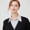 Commute Stripe Shirt Fake Collar Detachable False Wrist Cuffs Soft Fake Hand Sleeves Photo Props