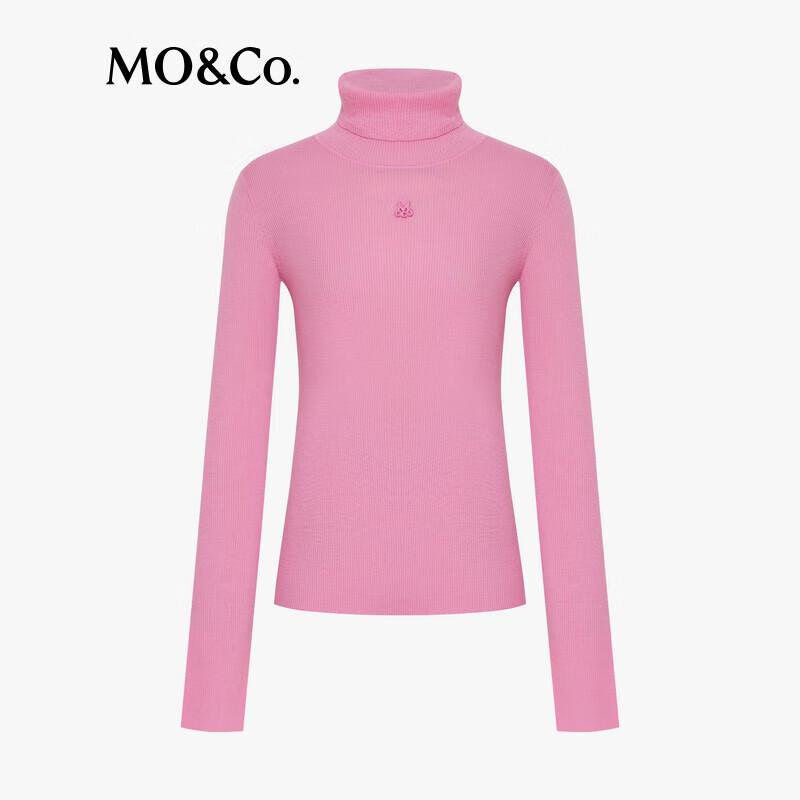 MO&Co. Washable Wool High-Neck Knit Top