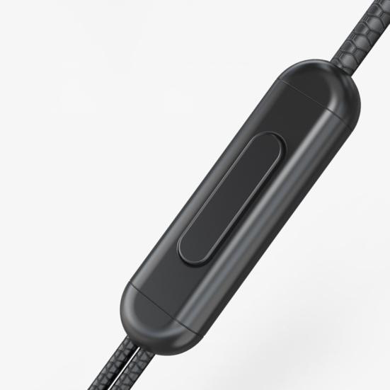 L201 Wired Earphone In-ear Powerful Bass 3.5mm Stereo Earbuds Gaming Headset with Microphone for Mobile Phone
