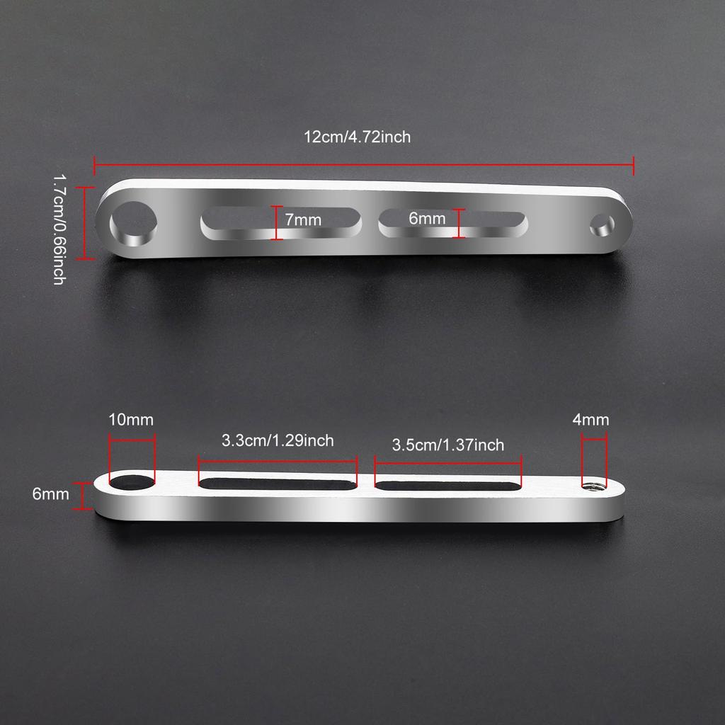 Biqing 2 PCS Work Light Mounting Stays Universal CNC Metal Bike Stays Universal Motorcycle Mirror Mount Stays White