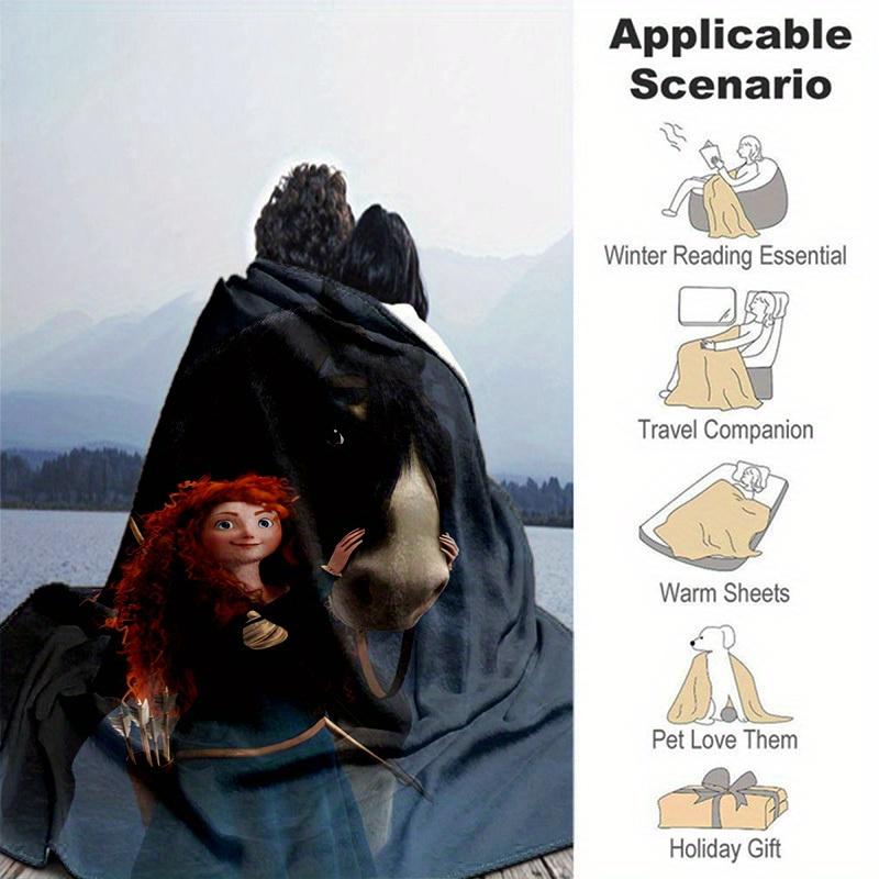 1 szt., Odważna Przygoda Meridy: Przytulny koc do wystroju domu, idealny do salonu, sypialni lub wszędzie tam, gdzie potrzebujesz komfortu!Wystrój domu