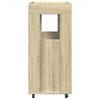 Bar Cart In Sonoma Oak Finish 60 X 39.5 X 89 Cm Engineered Wood