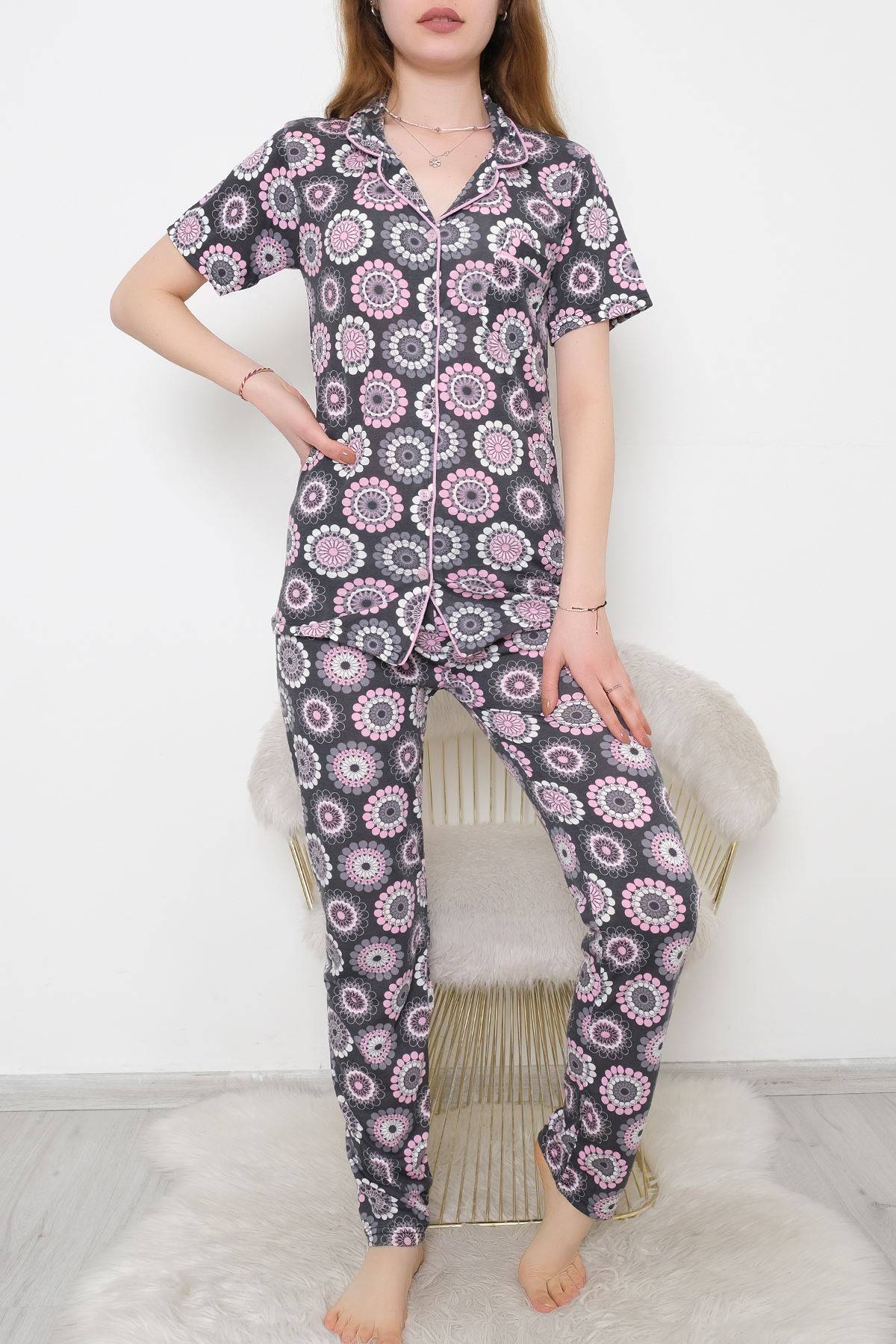

Buttoned Pajama Set, Pink