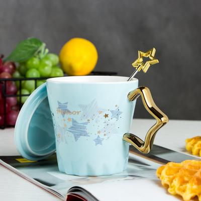 Creative Golden Star Coffee Cup Cute Mugs Free Shipping Cups and Mugs Drinkware Cup for Tea Christmas Mug Beer Couple Gift Go