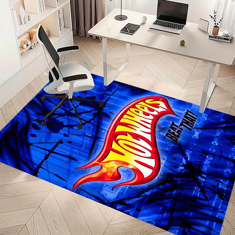 Hot Wheels logo Printed Absorbent Washable Carpet, Non-Slip Bathroom Mats, Kitchen Rugs, Yoga Mat,Living Room Entrance, Camping Picnic Rugs