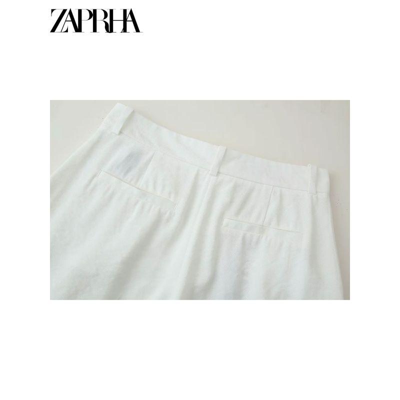 Zaprha 2025 New Arrival Loose Pleated Temperament Wild Wide Leg Casual Trousers Women's Idle Style 1608030