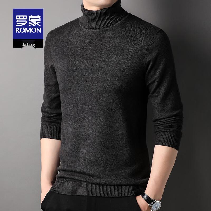 ROMON Men's 2024 Business Casual Turtleneck Knit Sweater