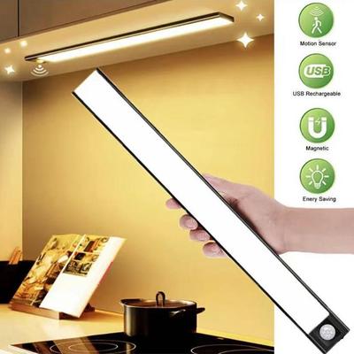 Ultra Thin Intelligent Human Body Induction Led Light Strip Wireless Magnetic Wardrobe Light Strip Rechargeable Wine Cabinet Cabinet Light Strip