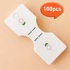 100pcs Flower Fold Jewelry Display Cards for Necklaces, Bracelets - Durable Paper Card Packaging with Small Floral Print