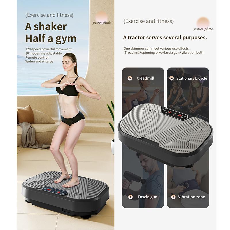 Plataforma vibratoria entrenador cardiovascular para casa, entrenador vibratorio eléctrico anticelulítico para el cuerpo, carga 175 kg