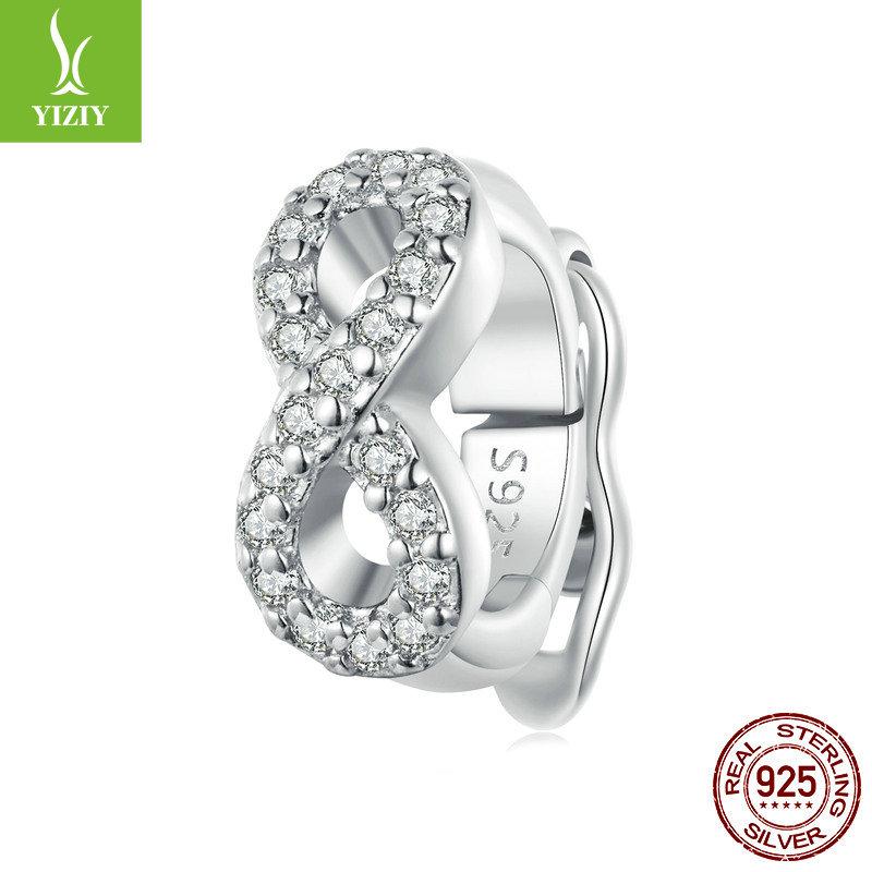 Simple Universal Bracelet Bead Clip Buckle, Fashionable Versatile Unlimited Love S925 Sterling Silver Accessories