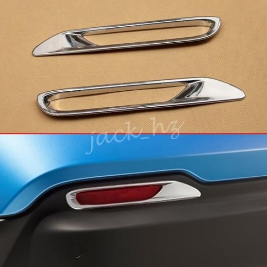Chrome Rear Bumper Reflector Fog Light Cover For Nissan Qashqai 2018-