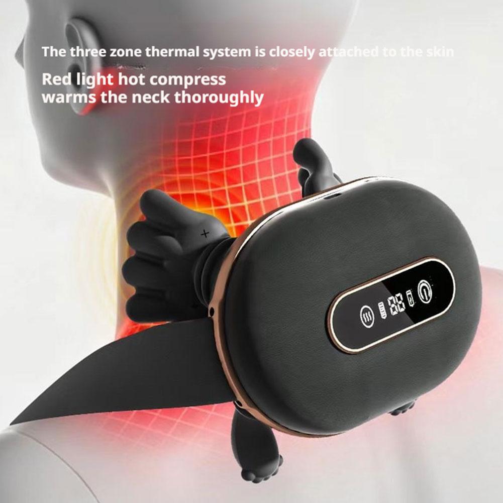 

Wireless Neck and Shoulder Massager 4D Kneading with Heat 3 Intensity Levels Brushless Motor for Home Office Relaxation чорний