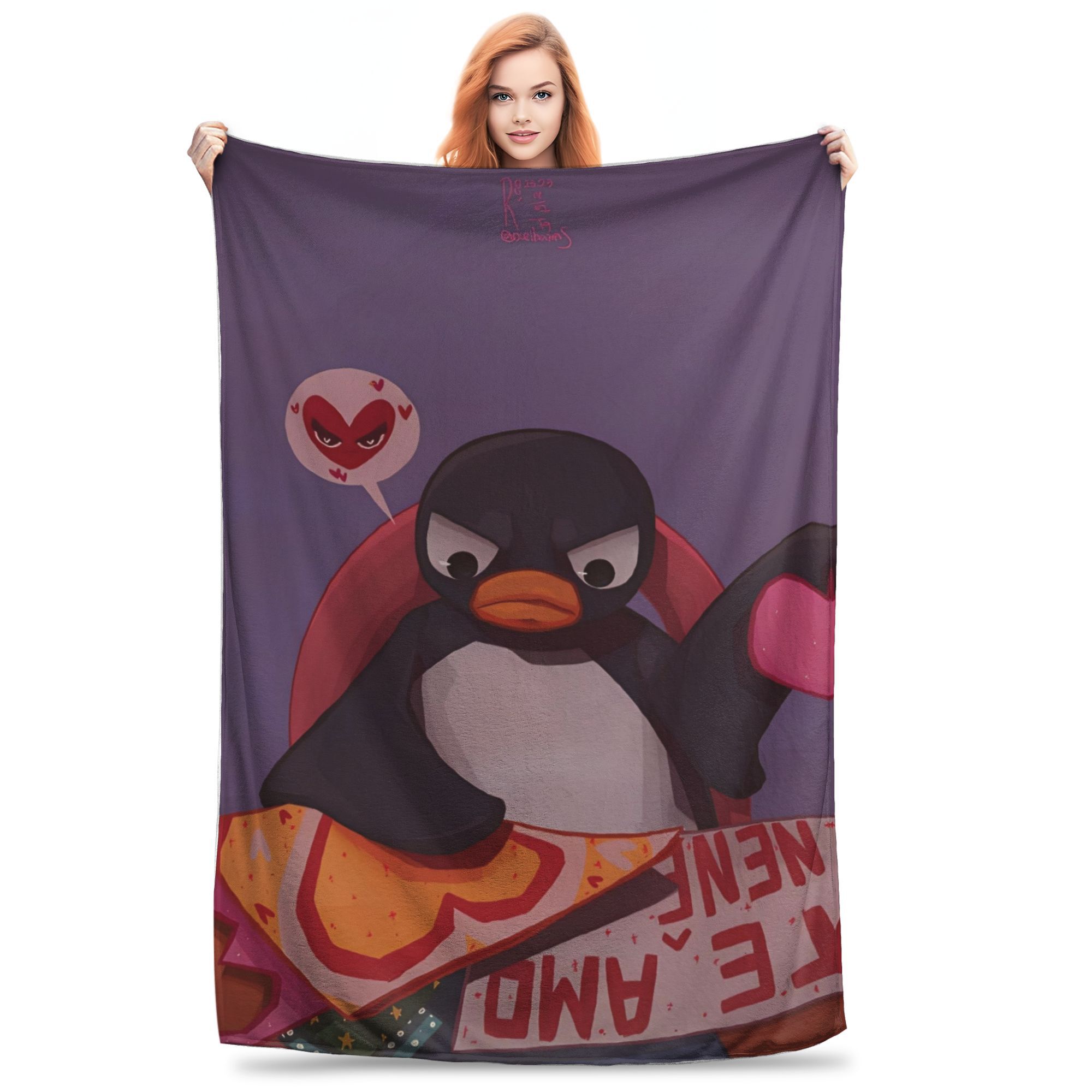 Pin-gu Flannel Blanket Spring Soft Throw Blanket for Girls Boys Outdoor Street Trend Bedspread Sofa Bed Cover 75X95CM