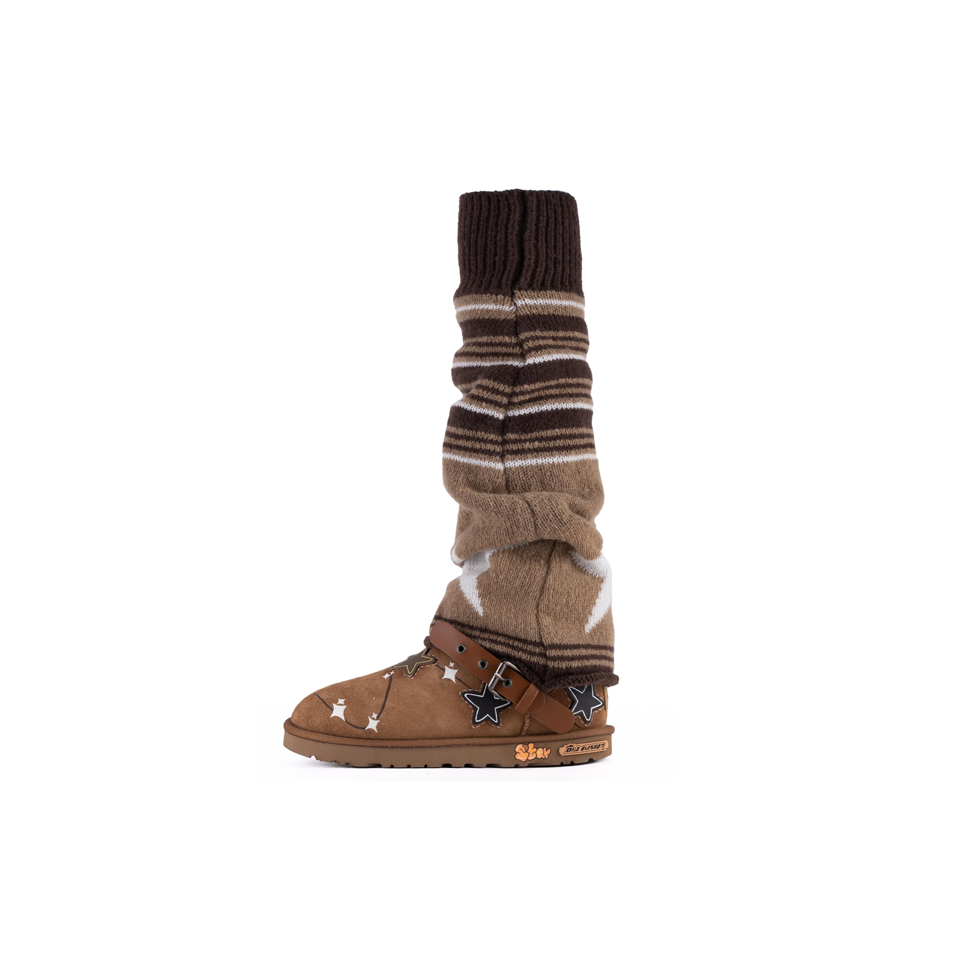 

UGG CLASSIC MINI ADCDAVINCI Custom STAR Short Snow Boots Women s Brown 1016222-CHE(TeamM-STAR) 37