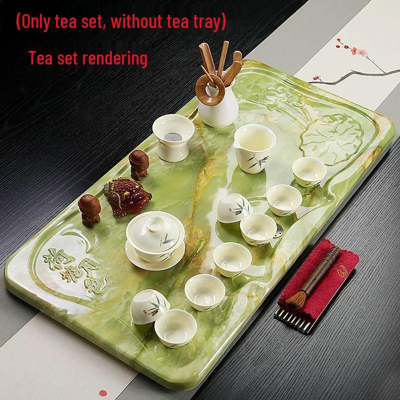 

Кварцевый чайный поднос для церемонии Гунфу с керамическим чайным набором