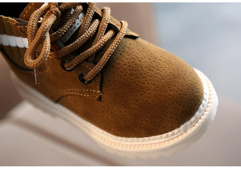 Autumn & Winter Kids' Cotton-Lined Martin Boots - Boys' & Girls' Retro Boots, Baby Walking Shoes & Snow Boots, Non-Slip.