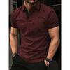 Men Fashion Flamingo Print Turn Down Collar Short Sleeve Casual Polo Shirt