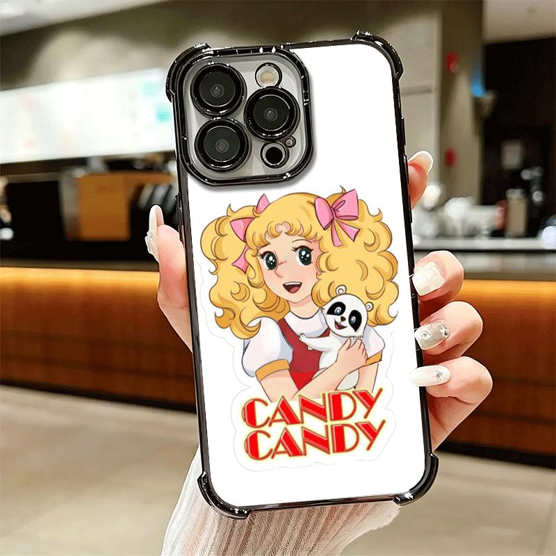 Anime Candy Candy Plating Phone Case For Iphone 16 17 Pro Max Air 16E 14 15 Plus 12 13 Mini Anti-Fall Airabag Cover
