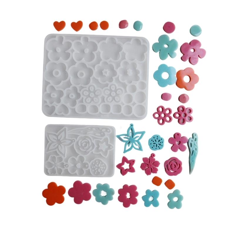 

Flower Silicone Mold for Resin Earrings Pendants Keyring Embellishments Mould Jewelry and Necklace Accessories Molds 1