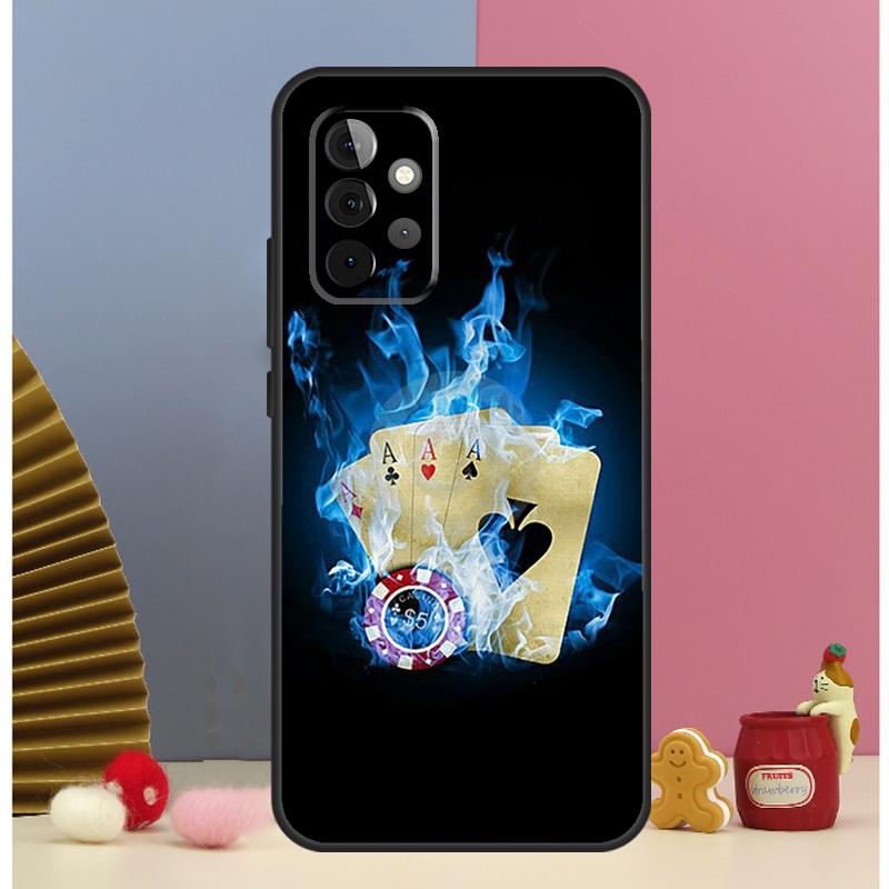 Dices Poker Casino Case For Samsung Galaxy A52 A72 A13 A33 A53 A14 A24 A34 A54 A15 A25 A51 A71 A12 A32 Cover