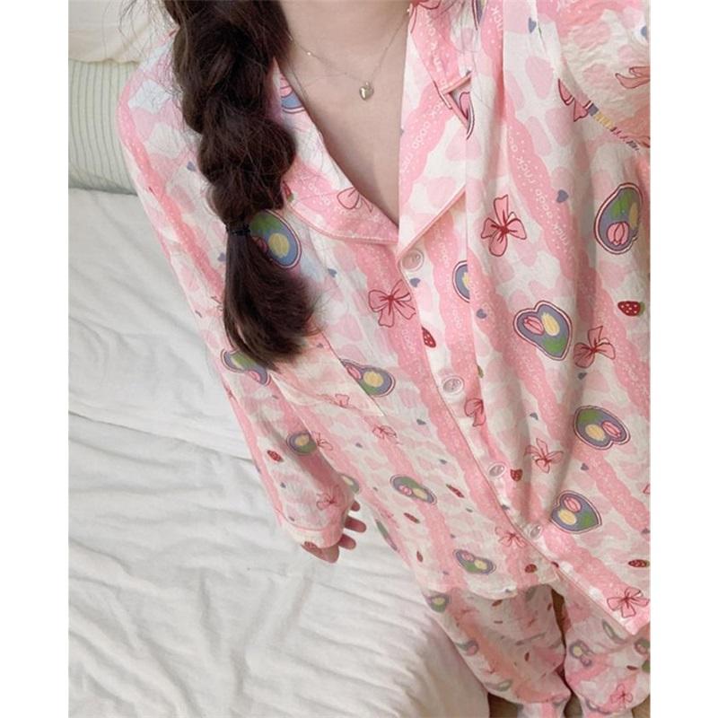 Women's Pajamas Set Pajamas 2-piece Set Airy Soft Casual Printed Pajamas