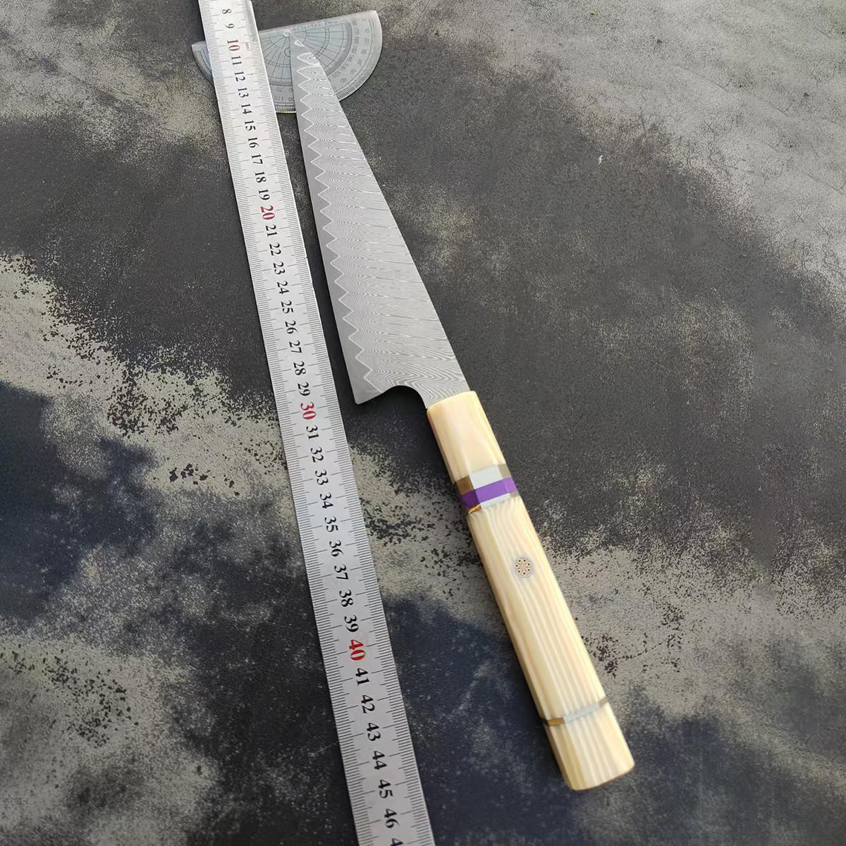 

8 Inch Chef Knife 67-Layers Damascus VG10 Steel Blade Sharp Cleaver Meat Slicing Vegetables Japanese Kitchen Knives Resin Wood 8 inch