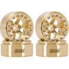 INJORA 1.3" Beadlock Wheel Brass -5.25mm Offset Rims for SCX24 TRX4M 1/24 1/18 RC Crawlers Upgrade(W1310)