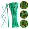 Garden Green Zip Ties Adjustable Plastic Plant Cable Ties Reusable Wire Ties Garden Plant Vine Supports Tomato Clip Fastener