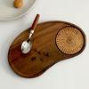 Wooden Serving Tray Cashew Nut Shape Tea Service Tray Artistic Craftsmanship Snacks Desserts Breakfast Dinner Transport Tray
