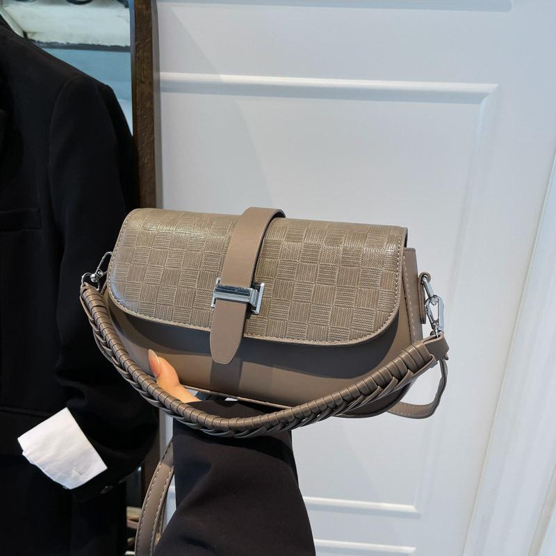 Premium Textur Nischentasche Neue trendige Mode Damenhandtasche Umhängetasche vielseitige Schulter-Satteltasche