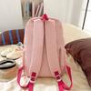 Schoolbag Korean version ins Solid color simple schoolbag Lazy wind backpack Female junior and high school students lightweight large-capacity 