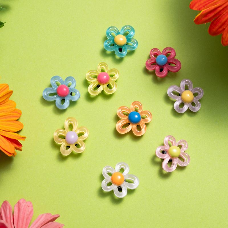 9Pcs Flower Shoe Charms For Women Hole Shoe Accessories DIY Shoe Decoration Charms For Summer Sandals Party Favor