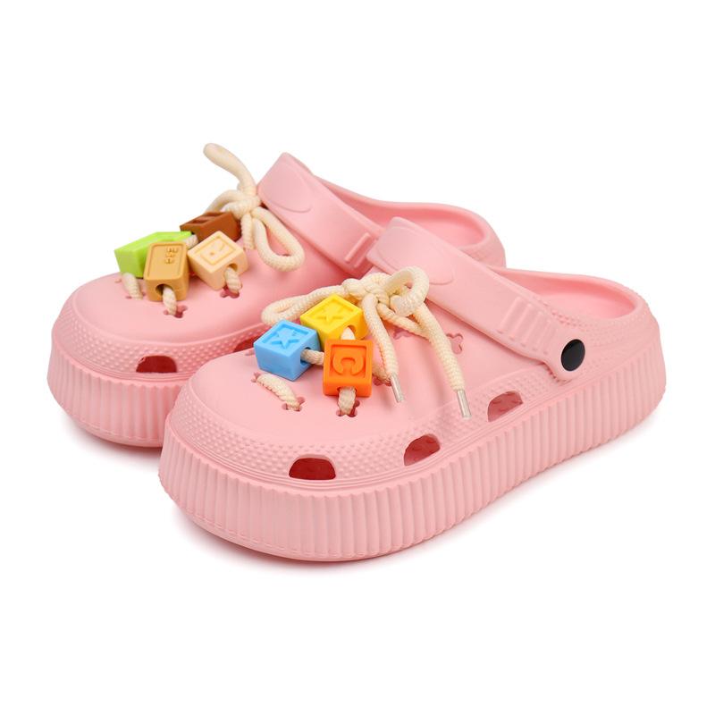 

Accessories Garden Shoes Thick soled Shoes Flower Beach Hole Shoes Women s Summer Sandals EVA Outdoor Cool Slippers 39-40 розовый