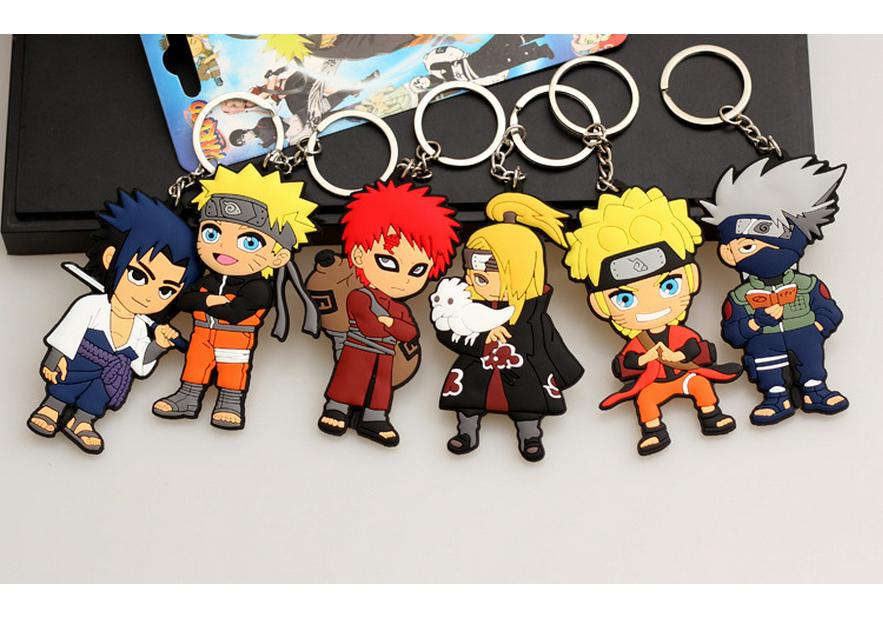 Double-Sided Naruto & Kakashi Soft Rubber Keychain Ornament