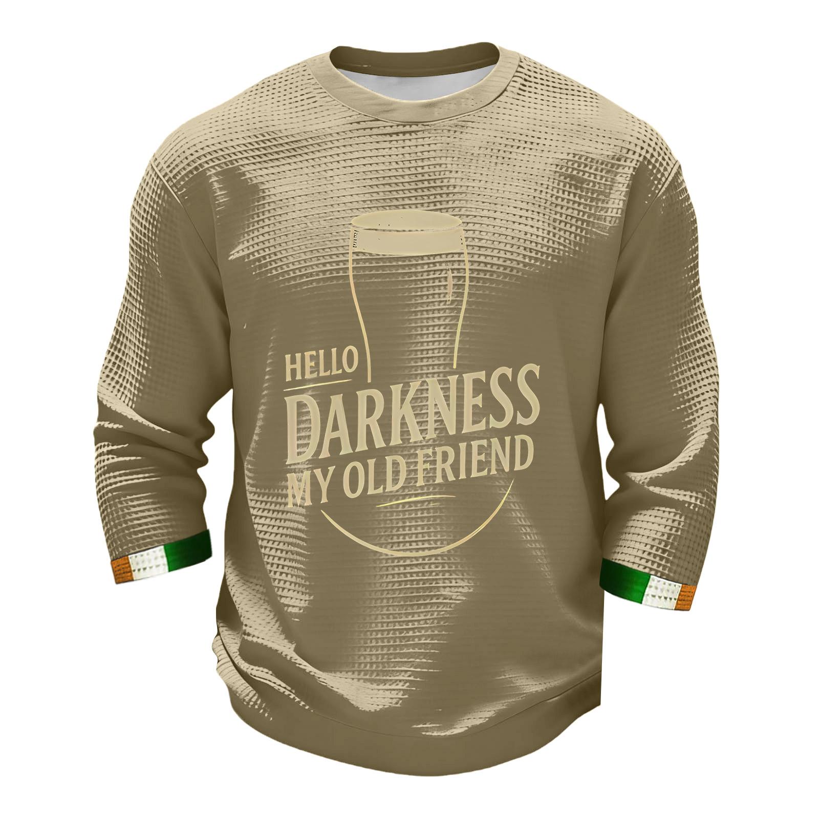 

Men s Fashion Long Sleeve T-Shirt St. Patrick s Day Shirt M хаки