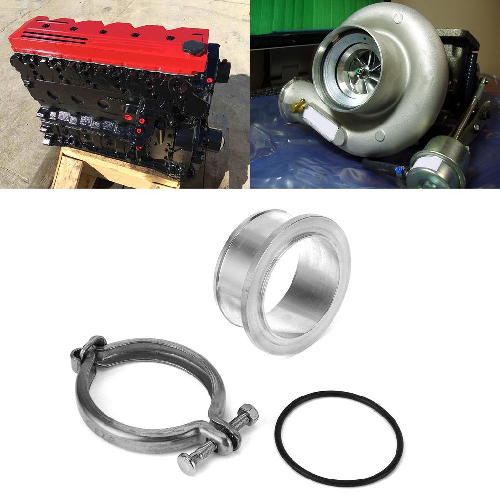 Turbo Compressor V Band Flange Clamp Accessory Fit for Holset HX35 HX35W HX40W Turbo