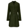 Women's Fashion Long-Line Slim-Fit Coat Solid-Colour Long-Sleeved Outerwear